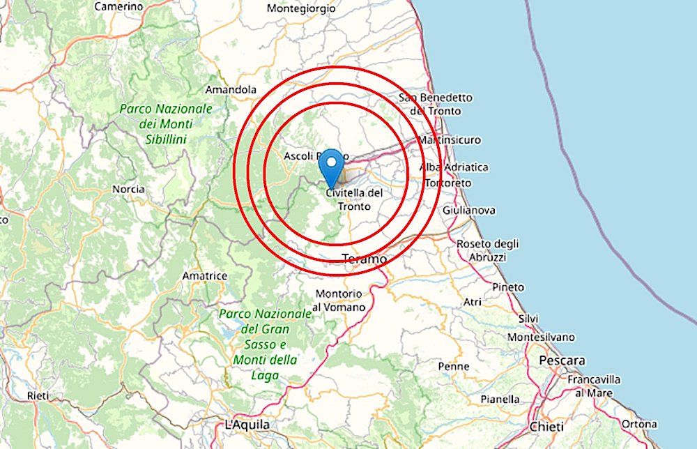 Terremoto in provincia di Ascoli avvertito anche nel Teramano. Evacuate le scuole