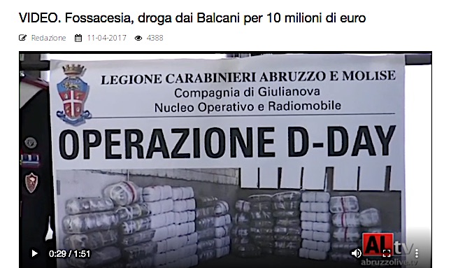 Tonnellate di droga dall'Albania sulle spiagge di Fossacesia: tre nuove condanne