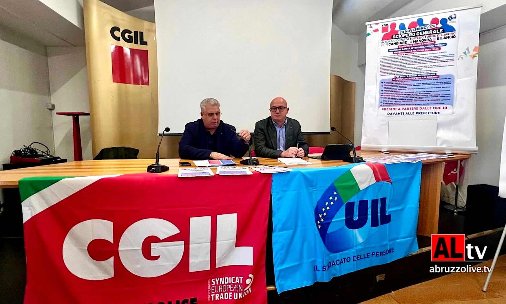 Sciopero 29 novembre. In Abruzzo Cgil e Uil manifesteranno davanti alle Prefetture