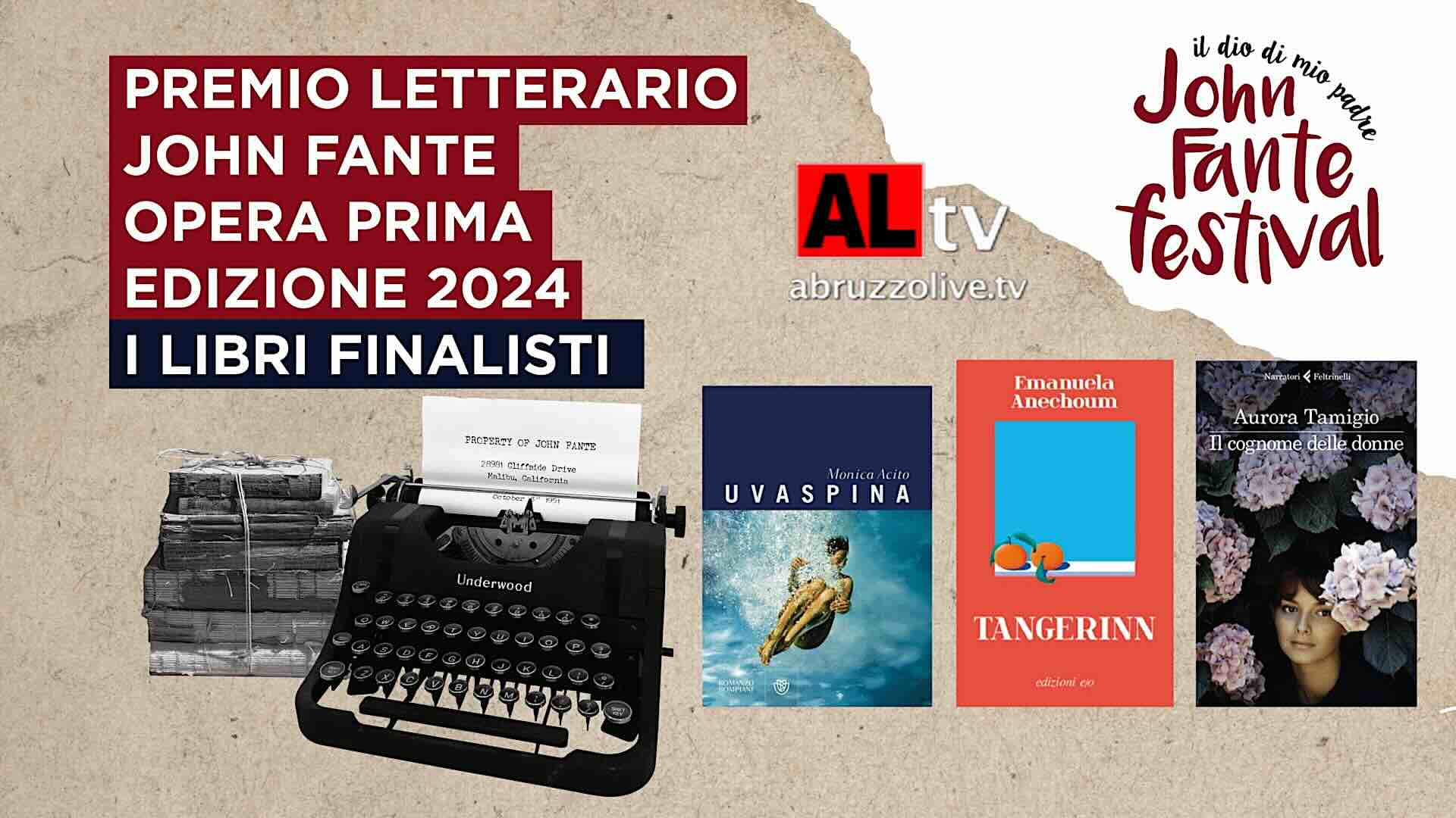 Premio letterario John Fante: ecco i tre libri finalisti, tutti al femminile