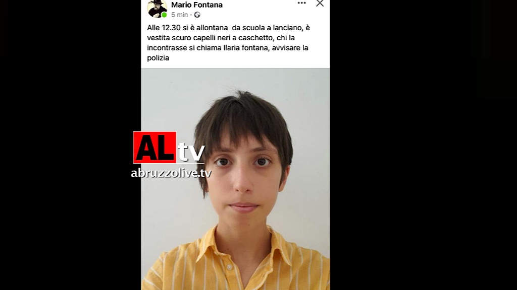 Lanciano. Studentessa  di Torino di Sangro chiede di andare al bagno e sparisce: ricerche in atto