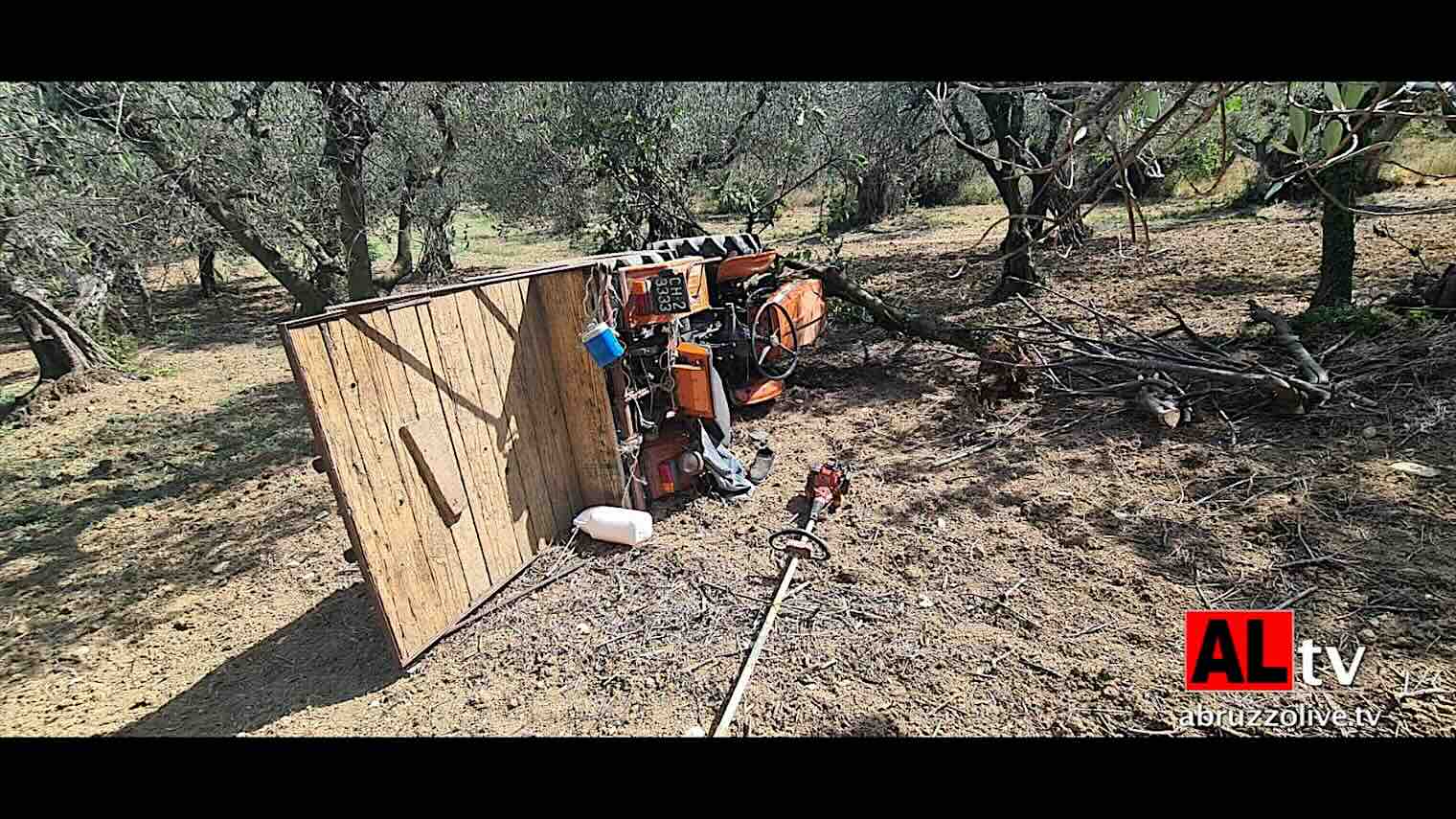 Perano. Punta da una vespa, si ribalta col trattore